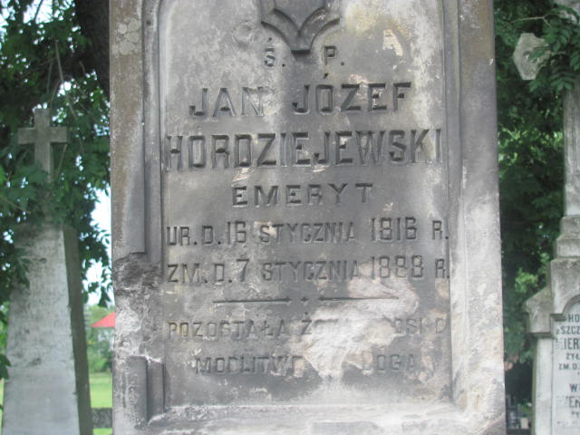 Jan Józef Hordziejewski 1816 Pułtusk św. Kostki - Grobonet - Wyszukiwarka osób pochowanych
