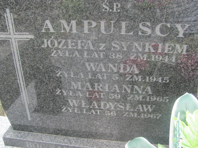 Władysław Ampulski 1911 Pułtusk św. Kostki - Grobonet - Wyszukiwarka osób pochowanych