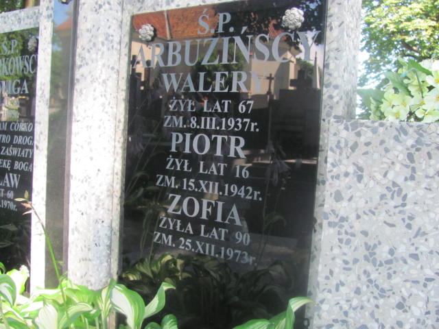 Piotr Arbuziński Pułtusk św. Kostki - Grobonet - Wyszukiwarka osób pochowanych