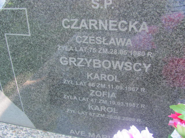 Karol Grzybowski 1967 Pułtusk św. Kostki - Grobonet - Wyszukiwarka osób pochowanych