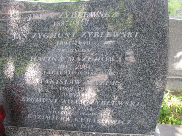 Halina Mazur 1917 Pułtusk św. Kostki - Grobonet - Wyszukiwarka osób pochowanych