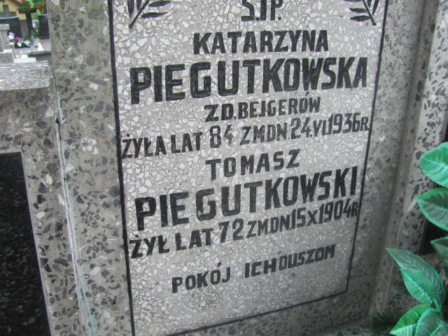Marian Piegutkowski 1891 Pułtusk św. Kostki - Grobonet - Wyszukiwarka osób pochowanych