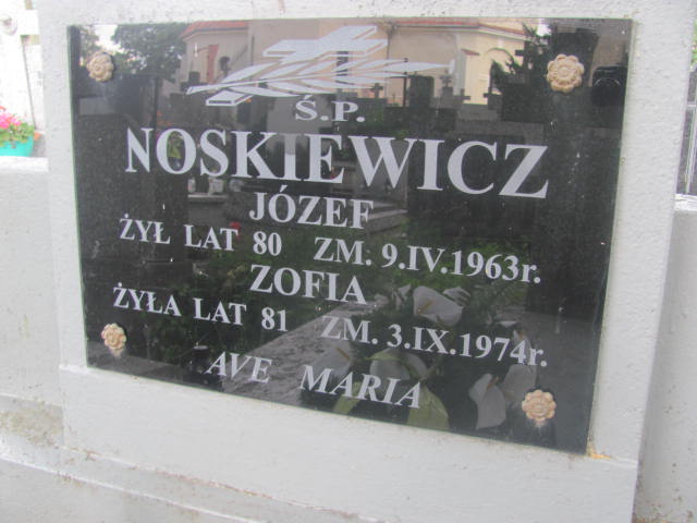 Józef Noskiewicz 1885 Pułtusk św. Kostki - Grobonet - Wyszukiwarka osób pochowanych