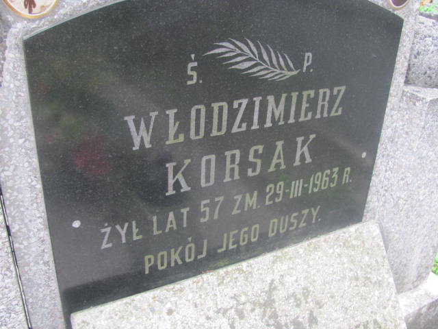Włodzimierz Korsak 1906 Pułtusk św. Kostki - Grobonet - Wyszukiwarka osób pochowanych