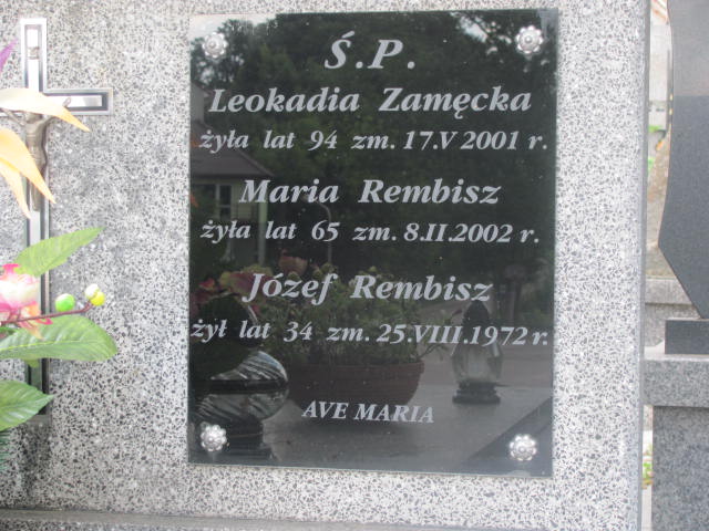 Józef Rembisz 1938 Pułtusk św. Kostki - Grobonet - Wyszukiwarka osób pochowanych