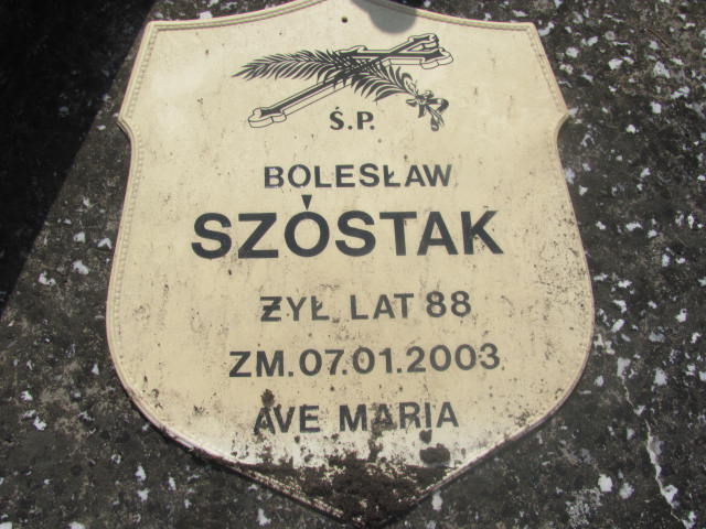 Bolesław Szóstak 1914 Pułtusk św. Kostki - Grobonet - Wyszukiwarka osób pochowanych