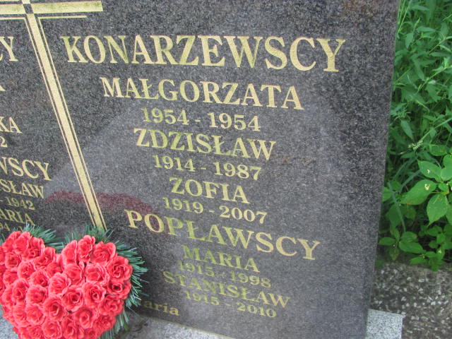 Małgorzata Konarzewska 1954 Pułtusk św. Kostki - Grobonet - Wyszukiwarka osób pochowanych