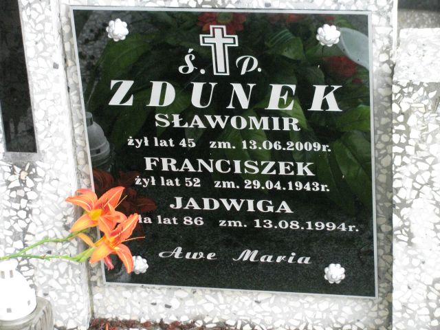 Jadwiga Zdunek 1908 Pułtusk św. Kostki - Grobonet - Wyszukiwarka osób pochowanych