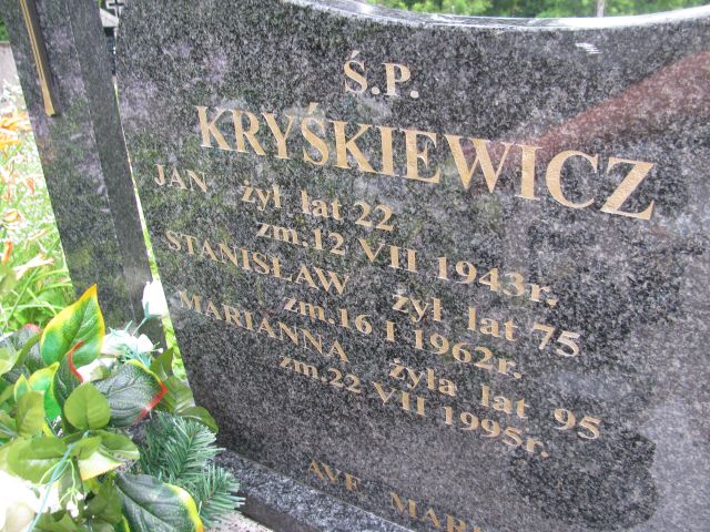 Stanisław Kryśkiewicz 1887 Pułtusk św. Kostki - Grobonet - Wyszukiwarka osób pochowanych