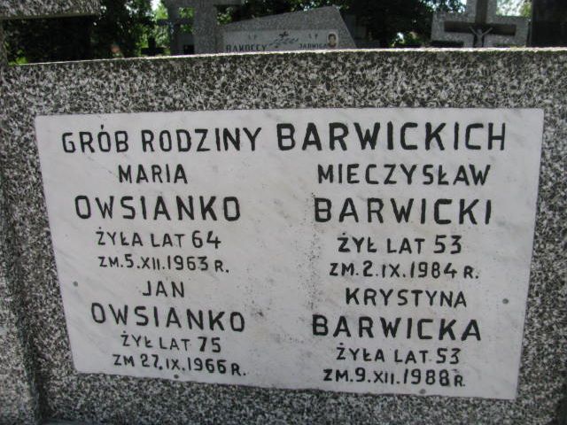 Krystyna Barwicka 1935 Pułtusk św. Kostki - Grobonet - Wyszukiwarka osób pochowanych