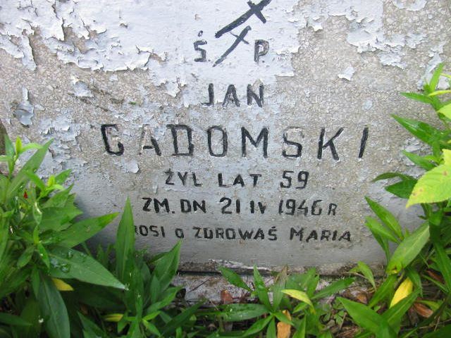 Jan Gadomski Pułtusk św. Kostki - Grobonet - Wyszukiwarka osób pochowanych