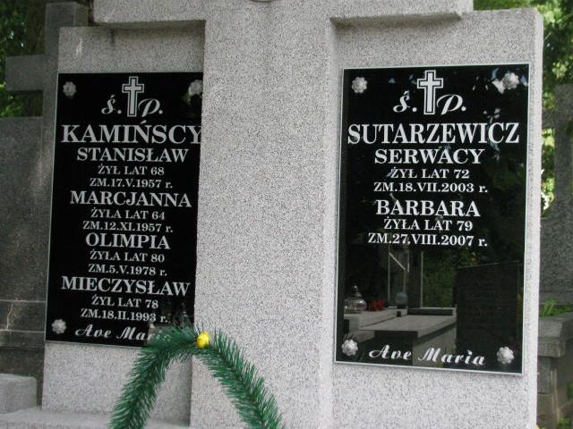 Serwacy Gerwazy Sutarzewicz 1931 Pułtusk św. Kostki - Grobonet - Wyszukiwarka osób pochowanych