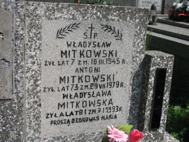 Władysława Mitkowska 1912 Pułtusk św. Kostki - Grobonet - Wyszukiwarka osób pochowanych