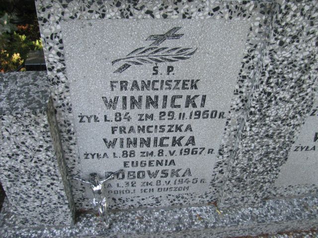 Franciszka Winnicka 1879 Pułtusk św. Kostki - Grobonet - Wyszukiwarka osób pochowanych